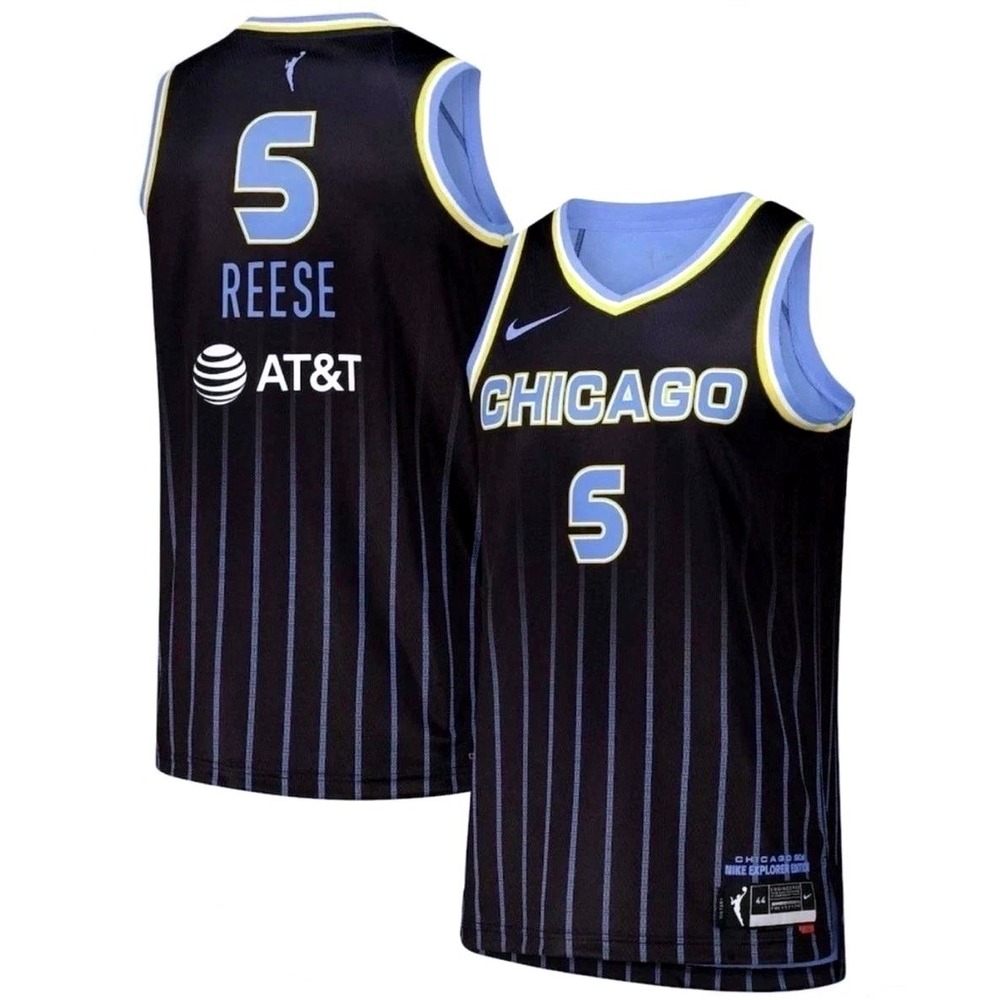 Nike Chicago Sky Angel Reese WNBA Explorer Edition Jersey Black Women's Large L